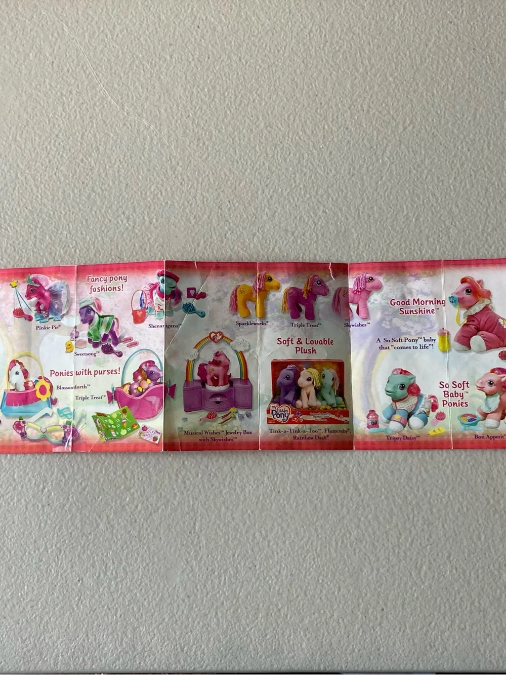 Hasbro My Little Pony Fold-Out Paper Brochure Advertisement English Multicolor